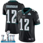 Wholesale Cheap Nike Eagles #12 Randall Cunningham Black Alternate Super Bowl LII Men's Stitched NFL Vapor Untouchable Limited Jersey