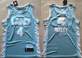 Cheap Men\'s Cleveland Cavaliers #4 Evan Mobley Light Blue 2024 City Edition Stitched Jersey