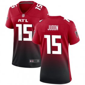 Cheap Women\'s Atlanta Falcons #15 Matthew Judon Red Black Stitched Jersey(Run Small)