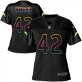 Wholesale Cheap Nike Chargers #42 Uchenna Nwosu Black Women's NFL Fashion Game Jersey