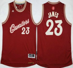 Wholesale Cheap Men\'s Cleveland Cavaliers #23 LeBron James Revolution 30 Swingman 2015 Christmas Day Red Jersey