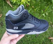 Wholesale Cheap Kids Air Jordan 5 Shoes Black/grey-white