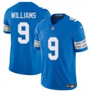 Cheap Men's Detroit Lions #9 Jameson Williams Blue 2024 F.U.S.E. Vapor Limited Stitched Jersey