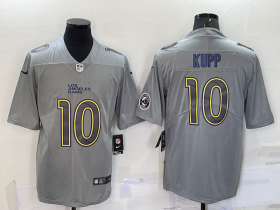 Wholesale Men\'s Los Angeles Rams #10 Cooper Kupp LOGO Grey Atmosphere Fashion Vapor Untouchable Stitched Limited Jersey