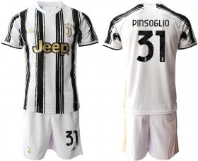 Wholesale Cheap Men 2020-2021 club Juventus home 31 white black Soccer Jerseys