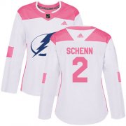 Cheap Adidas Lightning #2 Luke Schenn White/Pink Authentic Fashion Women's Stitched NHL Jersey