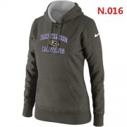 Wholesale Cheap Women's Nike Baltimore Ravens Heart & Soul Pullover Hoodie Grey