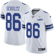 Wholesale Cheap Men's Dallas Cowboys #86 Dalton Schultz White With Est 1960 Patch Limited Stitched NFL Jersey