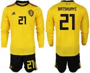 Wholesale Cheap Belgium #21 Batshuayi Away Long Sleeves Soccer Country Jersey