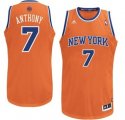 Wholesale Cheap New York Knicks #7 Carmelo Anthony Orange Swingman Jersey