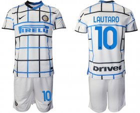 Wholesale Cheap Men 2020-2021 club Inter milan away 10 white Soccer Jerseys