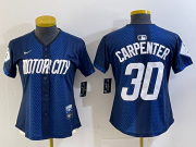 Cheap Women's Detroit Tigers #30 Kerry Carpenter 2024 Navy City Connect Cool Base Limited Stitched Jersey