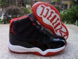 Wholesale Cheap Air Jordan 11 Kids Shoes Black/Red-White