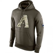 Wholesale Cheap Men's Arizona Diamondbacks Nike Olive Salute To Service KO Performance Hoodie