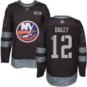 Wholesale Cheap Adidas Islanders #12 Josh Bailey Black 1917-2017 100th Anniversary Stitched NHL Jersey