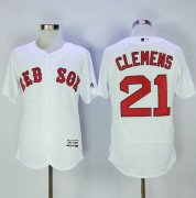 Wholesale Cheap Red Sox #21 Roger Clemens White Flexbase Authentic Collection Stitched MLB Jersey