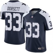 Wholesale Cheap Nike Cowboys #33 Tony Dorsett Navy Blue Thanksgiving Men's Stitched NFL Vapor Untouchable Limited Throwback Jersey