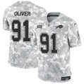 Cheap Men's Buffalo Bills #91 Ed Oliver 2024 F.U.S.E. Arctic Camo Salute to Service Limited Football Stitched Jersey