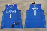 Cheap Clippers 1 James Harden Blue Nike 2023-24 City Edition Swingman Jersey