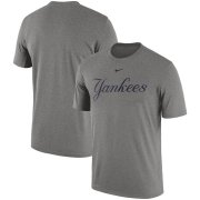 Wholesale Cheap New York Yankees Nike Legend Primary Logo Performance T-Shirt Heathered Gray