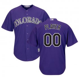 Wholesale Cheap Colorado Rockies Majestic Alternate Cool Base Custom Jersey Purple