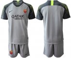 Wholesale Cheap Roma Blank Grey Goalkeeper Soccer Club Jersey