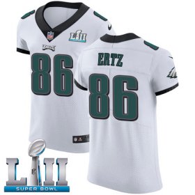 Wholesale Cheap Nike Eagles #86 Zach Ertz White Super Bowl LII Men\'s Stitched NFL Vapor Untouchable Elite Jersey