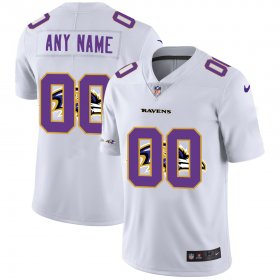 Wholesale Cheap Nike Baltimore Ravens Customized White Team Big Logo Vapor Untouchable Limited Jersey