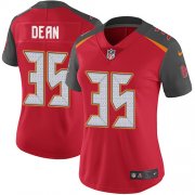 Wholesale Cheap Nike Buccaneers #35 Jamel Dean Red Team Color Women's Stitched NFL Vapor Untouchable Limited Jersey