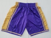 Wholesale Cheap Men's Los Angeles Lakers 2018-19 Purple Hardwood Classics Soul Swingman Throwback Shorts