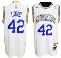 Wholesale Cheap Minnesota Muskies #42 Kevin Love ABA Hardwood Classic Swingman White Jersey