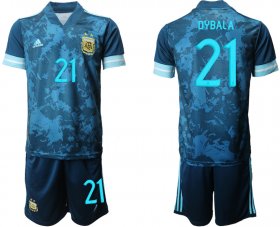 Wholesale Cheap Men 2021 National Argentina away 21 blue soccer jerseys