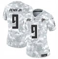 Cheap Women's Atlanta Falcons #9 Michael Penix Jr. 2024 F.U.S.E Arctic Camo Salute To Service Limited Stitched Football Jersey(Run Small)