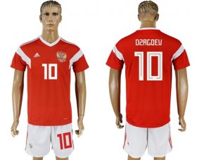 Wholesale Cheap Russia #10 Dzagoev Home Soccer Country Jersey