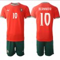 Cheap Men's Portugal Team #10 Bernardo 2025 Red Home Soccer Jersey Suit