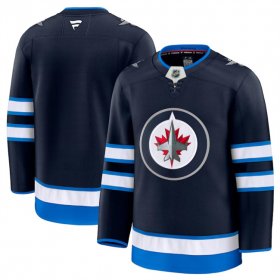 Men\'s Winnipeg Jets Blank Navy 2024-25 Home Stitched Hockey Jersey