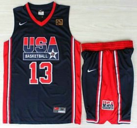 Wholesale Cheap USA Basketball 1992 Olympic Dream Team #13 Chris Mullin Blue Jerseys & Shorts