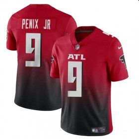 Cheap Men\'s Atlanta Falcons #9 Michael Penix Jr Red Black 2024 Draft Vapor Untouchable Limited Football Stitched Jersey