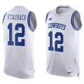 Wholesale Cheap Nike Cowboys #12 Roger Staubach White Men's Stitched NFL Limited Tank Top Jersey