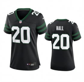 Cheap Women\'s New York Jets #20 Breece Hall Black 2024 Football Stitched Jersey(Run Small)