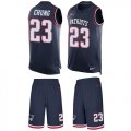 Wholesale Cheap Nike Patriots #23 Patrick Chung Navy Blue Team Color Men's Stitched NFL Limited Tank Top Suit Jersey