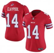 Cheap Women's Buffalo Bills #14 Chase Claypool Red Vapor Football Stitched Jersey(Run Small)