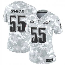 Cheap Women\'s Philadelphia Eagles #55 Brandon Graham 2024 F.U.S.E Arctic Camo Salute To Service Limited Stitched Jersey(Run Small)