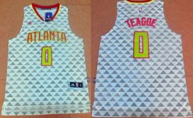 Wholesale Cheap Men\'s Atlanta Hawks #0 Jeff Teague Revolution 30 Swingman 2015-16 New White Jersey