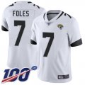 Wholesale Cheap Nike Jaguars #7 Nick Foles White Men's Stitched NFL 100th Season Vapor Limited Jersey