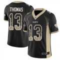 Wholesale Cheap Nike Saints #13 Michael Thomas Black Team Color Men's Stitched NFL Limited Rush Drift Fashion Jersey