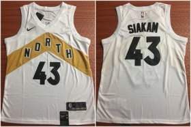 Wholesale Cheap Toronto Raptors 43 Pascal Siakam White City Edition Nike Swingman Jersey