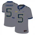 Wholesale Cheap West Virginia Mountaineers 5 Chris Chugunov Gray College Football Jersey