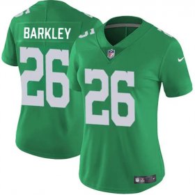 Cheap Women\'s Philadelphia Eagles #26 Saquon Barkley Kelly Green Vapor Untouchable Limited Football Stitched Jersey(Run Small)