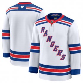 Men\'s New York Rangers Blank White 2024-25 Away Stitched Hockey Jersey